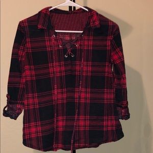 Long sleeve plaid